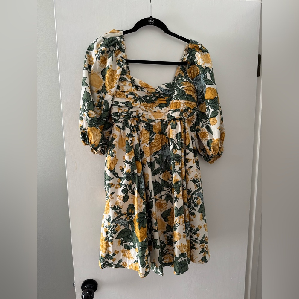 Abercrombie & Fitch Emerson Poplin Puff Sleeve Mini Dress